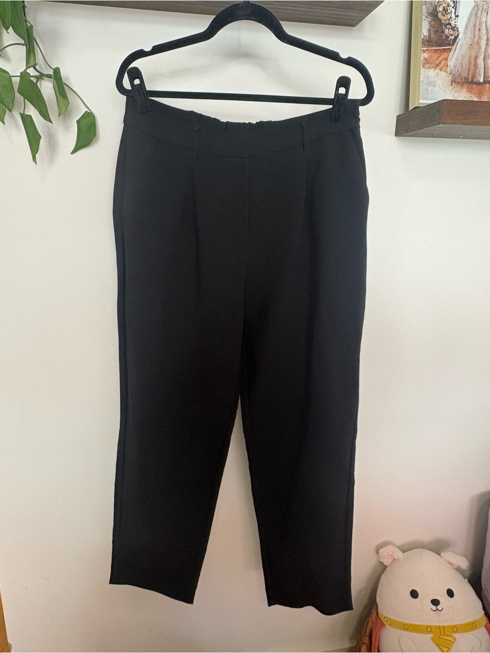 Old Navy Black Women's Tailored Straight-Leg Trousers